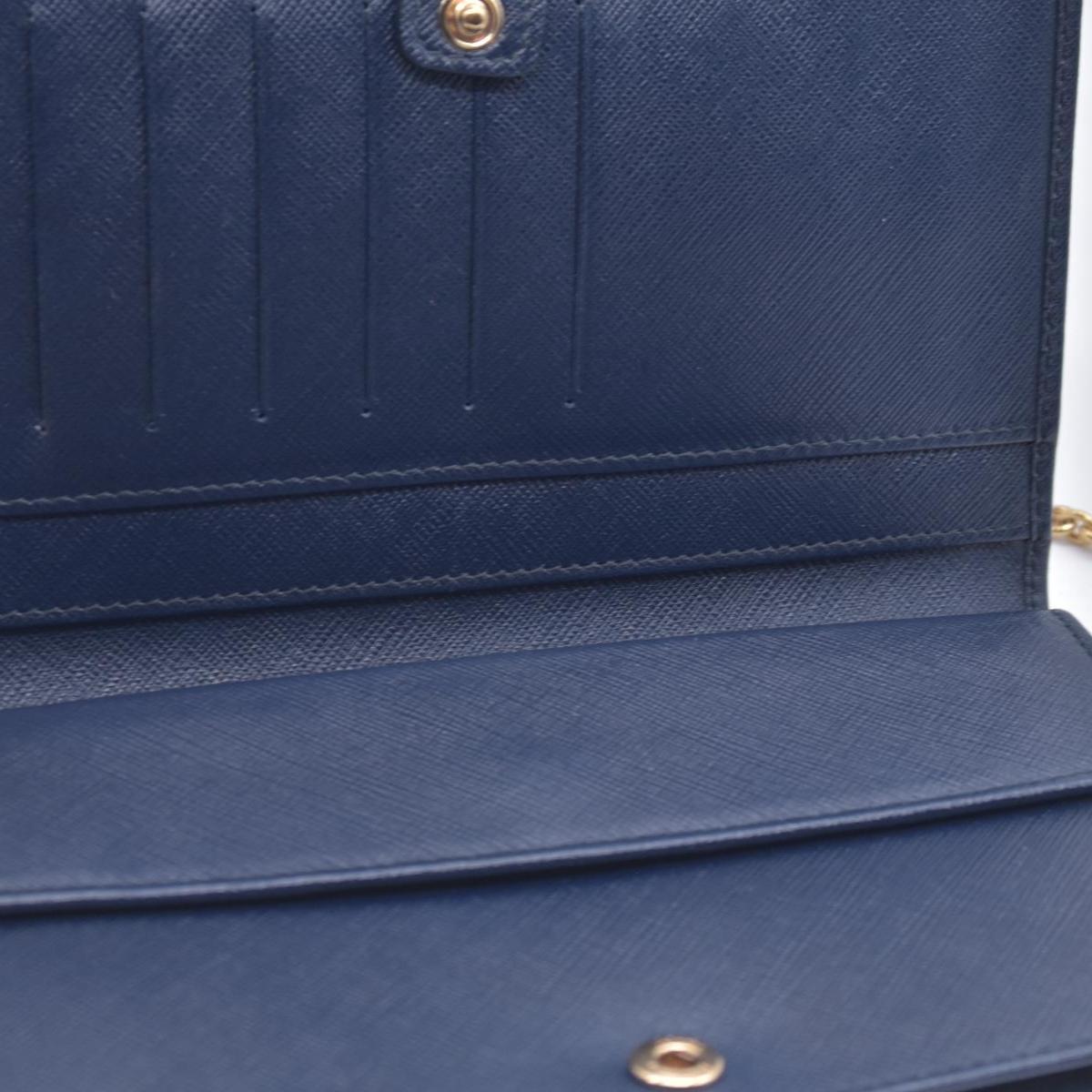 Salvatore Ferragamo Miss Vara Crossbody Wallet on Chain Navy CONSIGNMENT