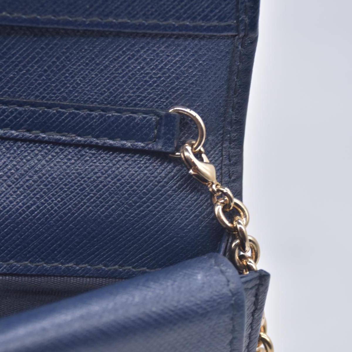 Salvatore Ferragamo Miss Vara Crossbody Wallet on Chain Navy CONSIGNMENT