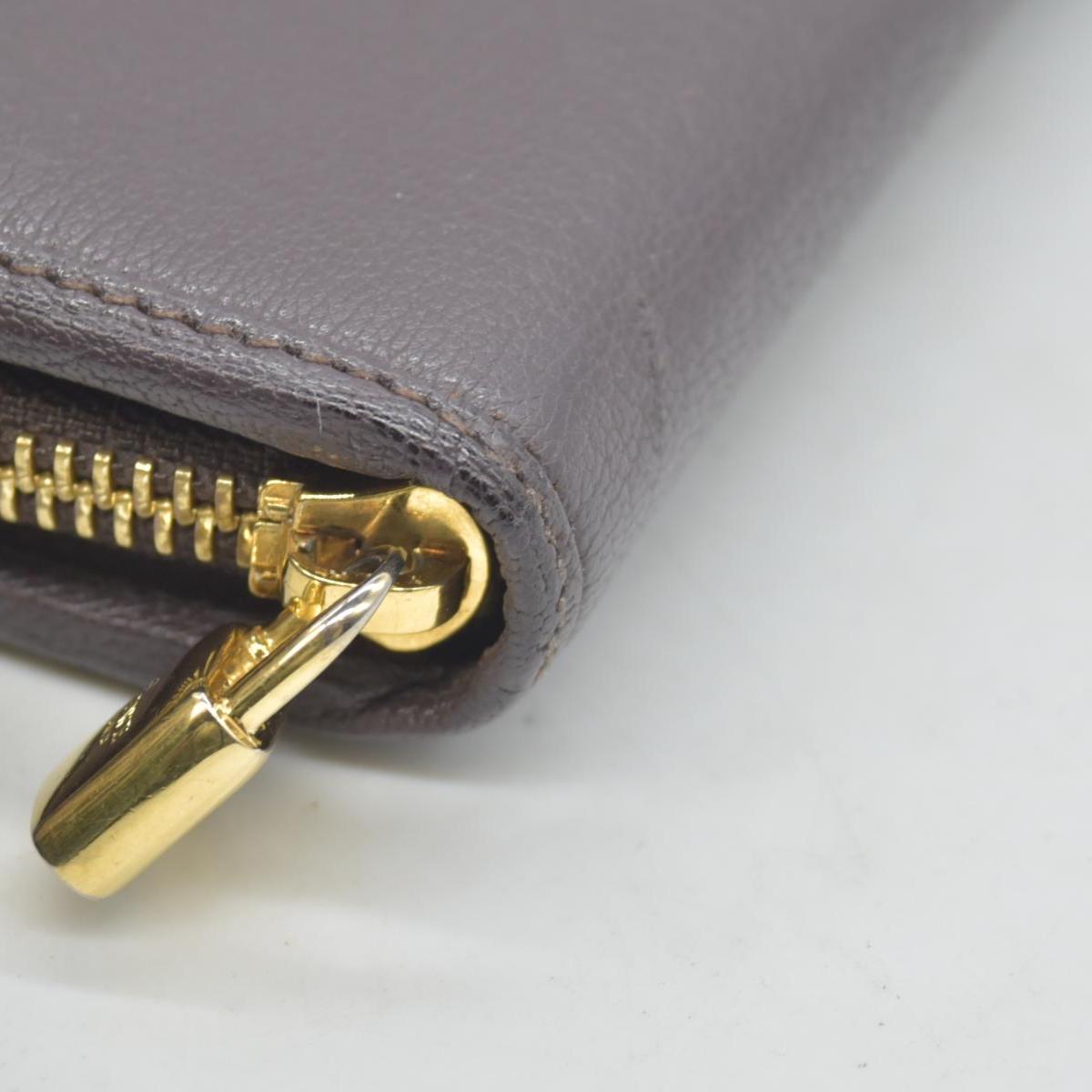 LOEWE Round Zipper Long Wallet purple Anagram Wallet Leather