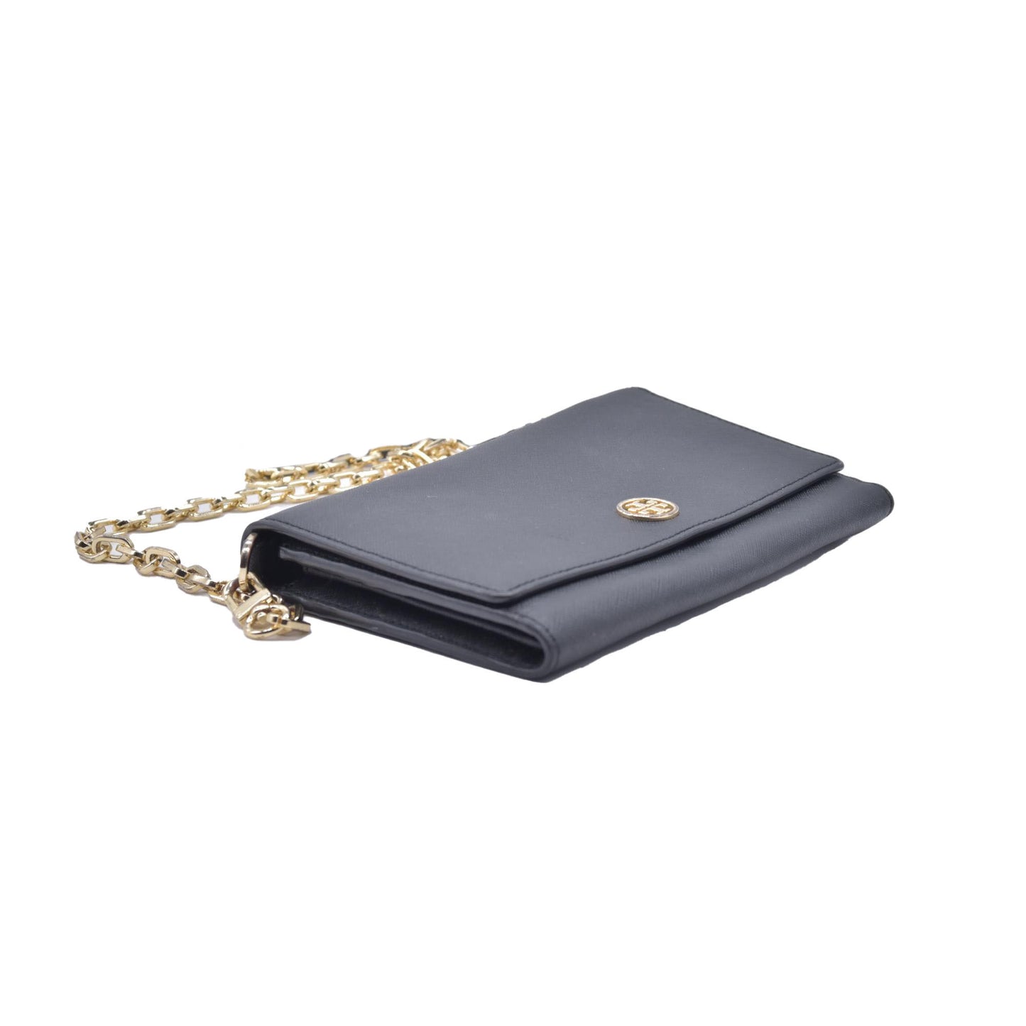 Tory Burch Robinson Chain Wallet Crossbody Black CONSIGNMENT