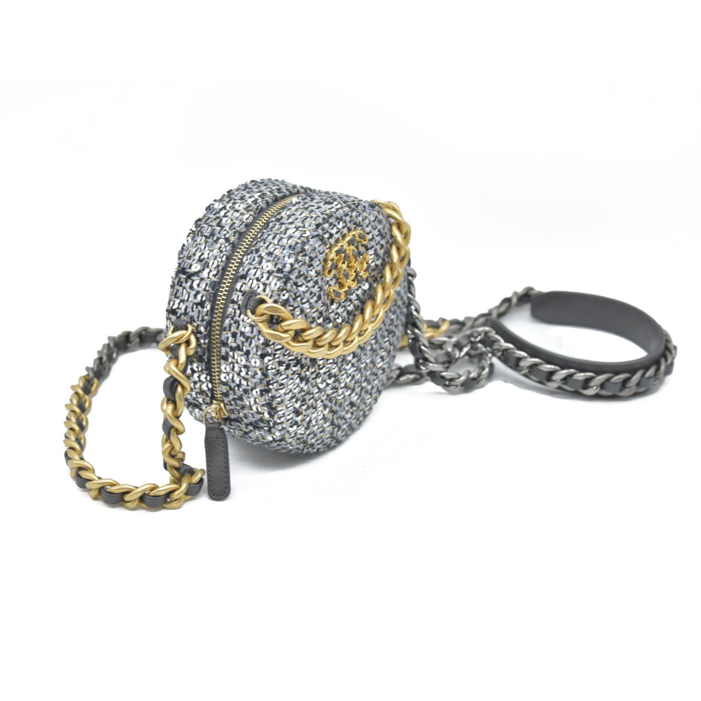 Chanel Sequin 19 Round Clutch on Chain