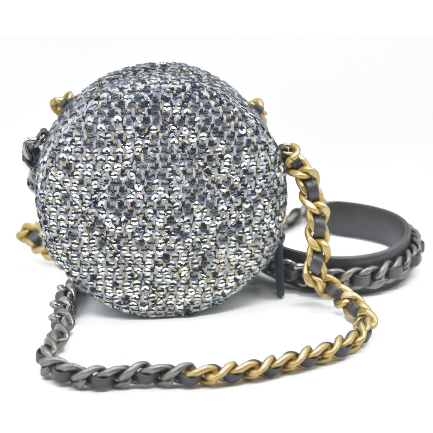 Chanel Sequin 19 Round Clutch on Chain