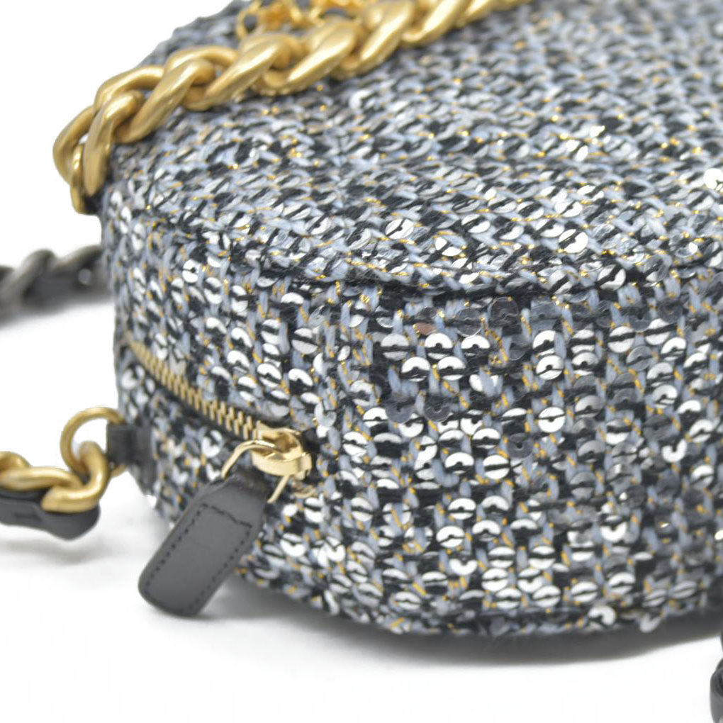 Chanel Sequin 19 Round Clutch on Chain