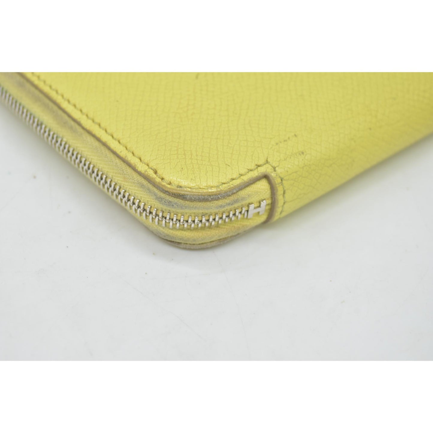HERMES Silk-In Azap Long Zip Around Wallet Yellow Epsom