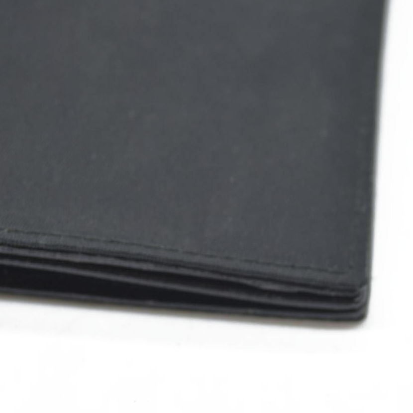 $650 PRADA Logo Plate Nylon Bifold Wallet Purse Black