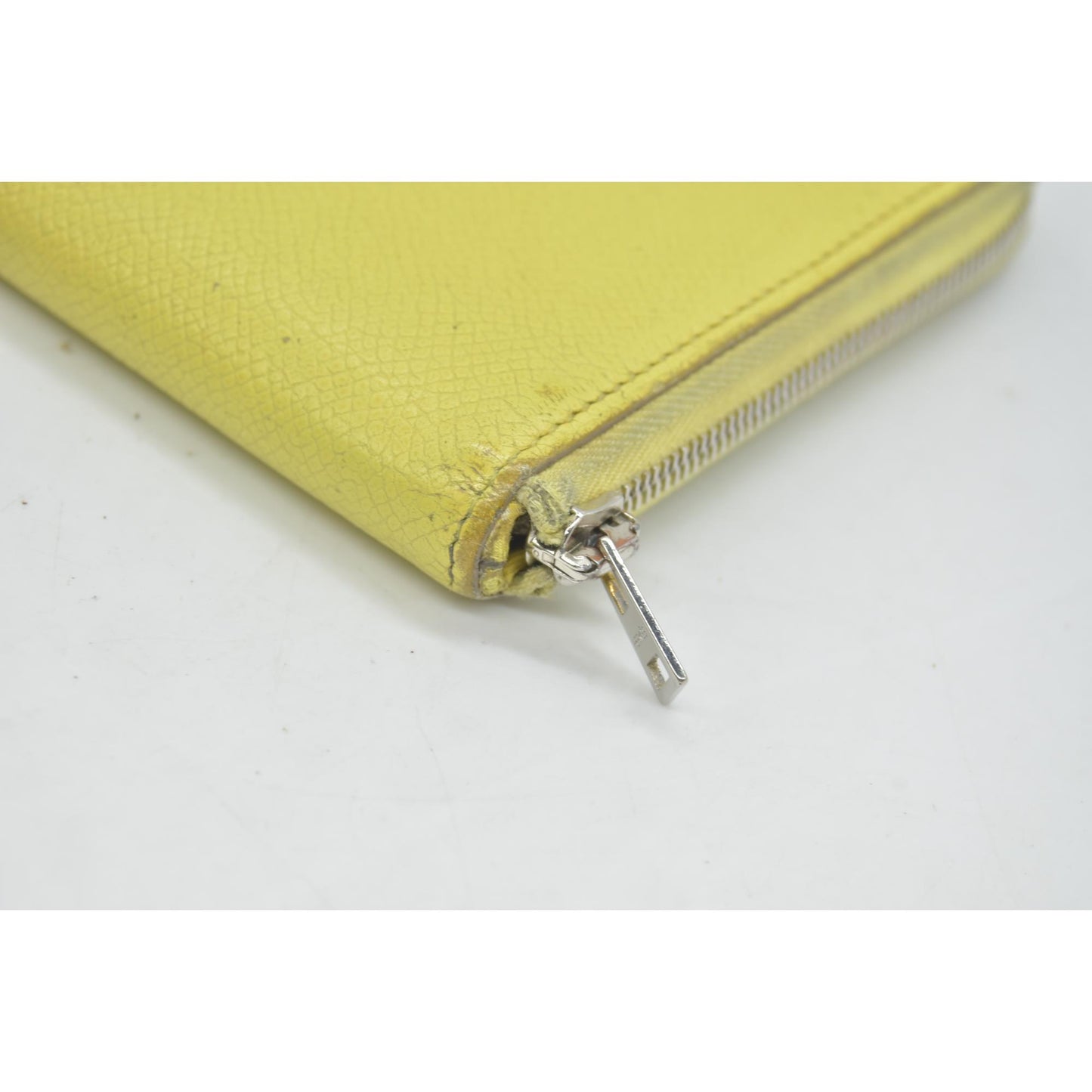 HERMES Silk-In Azap Long Zip Around Wallet Yellow Epsom
