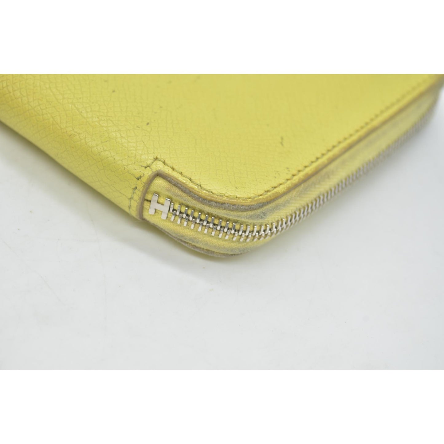 HERMES Silk-In Azap Long Zip Around Wallet Yellow Epsom