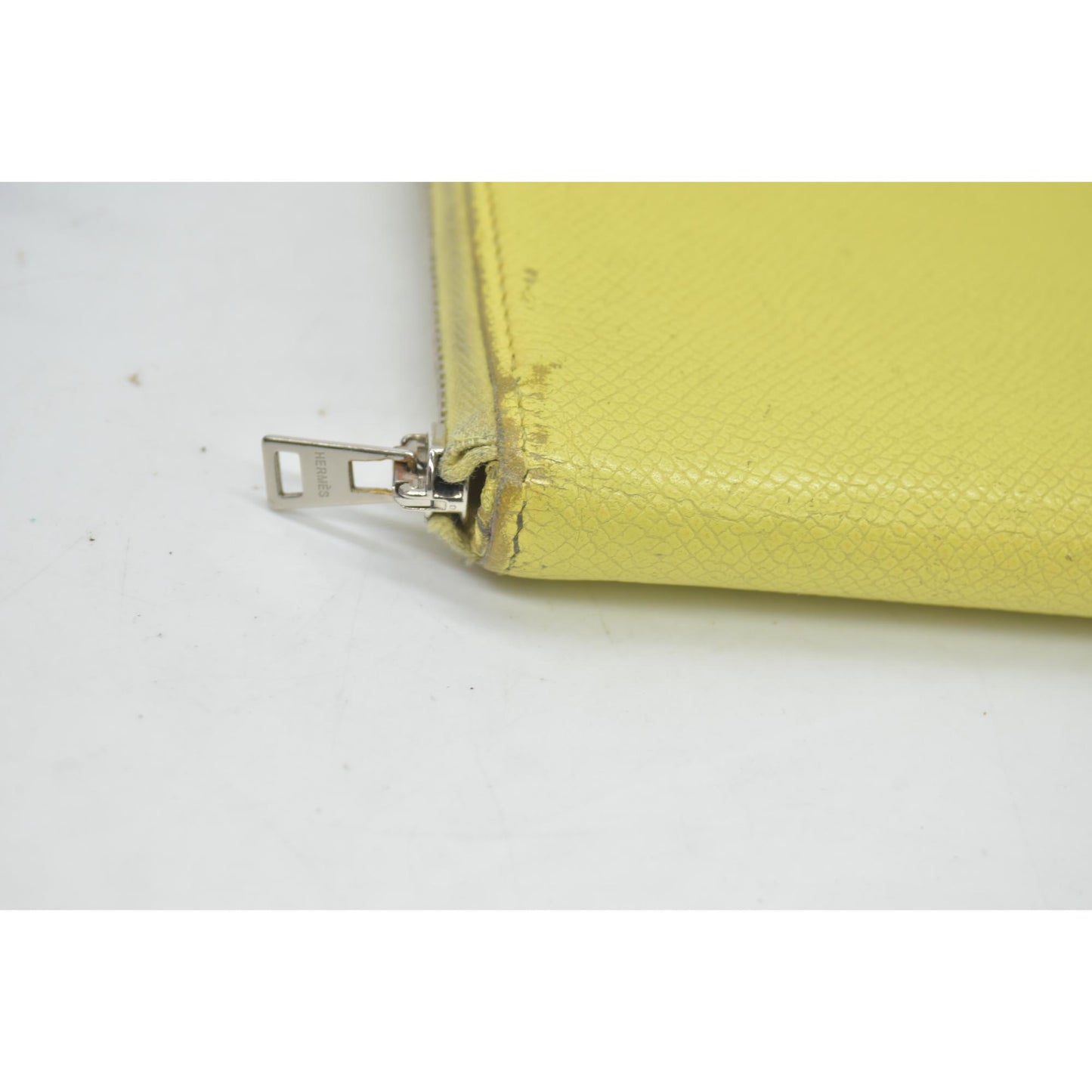 HERMES Silk-In Azap Long Zip Around Wallet Yellow Epsom
