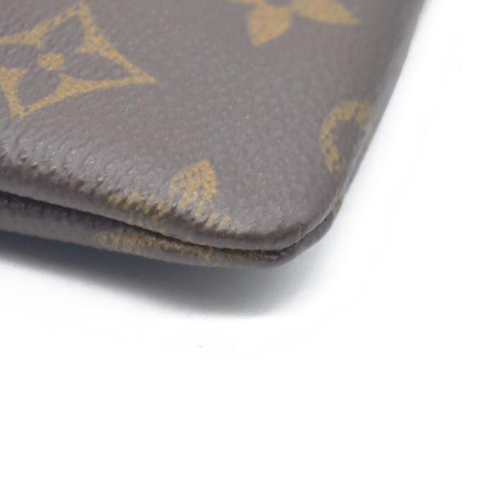 AUCTION $345 Louis Vuitton Monogram Pochette Cles Wallet Coin Purse Brown