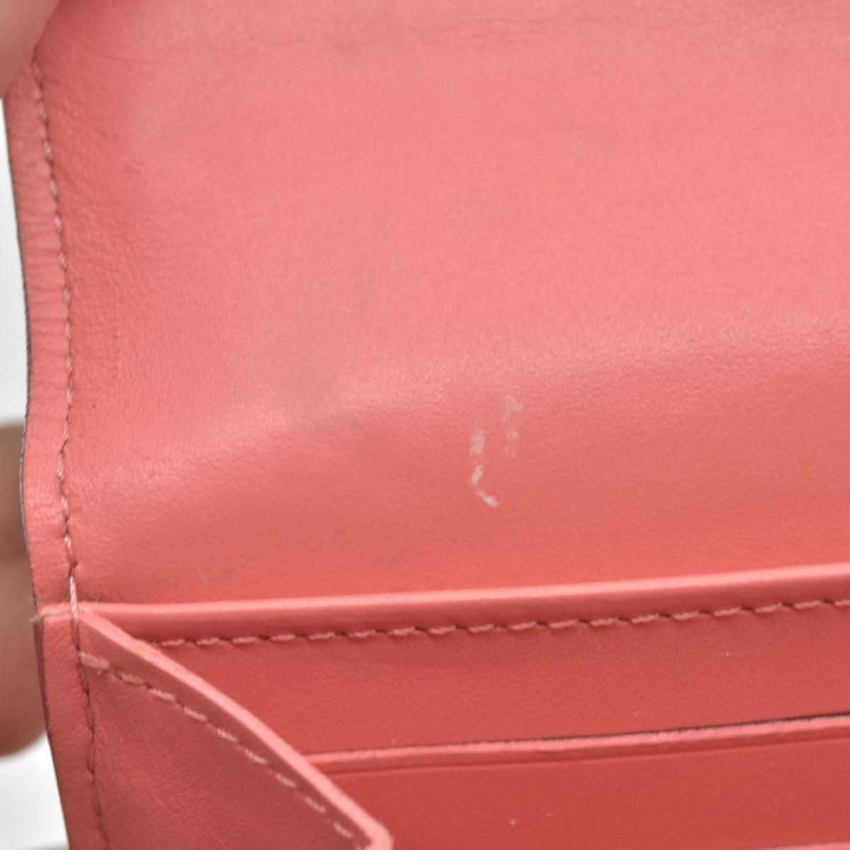 $880 Louis Vuitton LOUIS VUITTON Sarah Bi-fold Long Wallet Leather Vernis Pink Poppy Petal