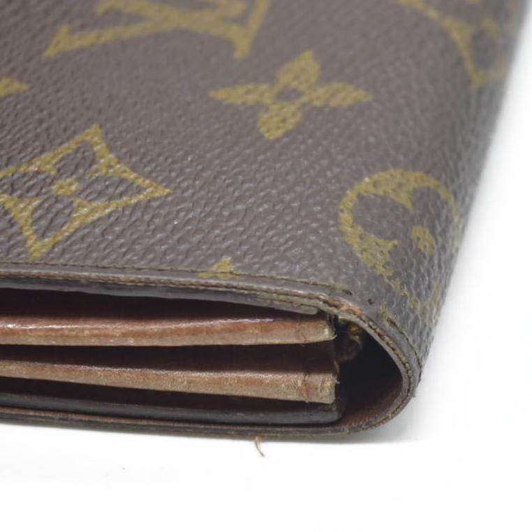 $770 Louis Vuitton Monogram Portefeiulle Sarah Long Bifold Wallet Brown 8901AM
