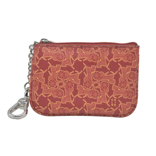 $430 Celine Vintage Le Horse Carriage Key Chain Wallet CONSIGNMENT