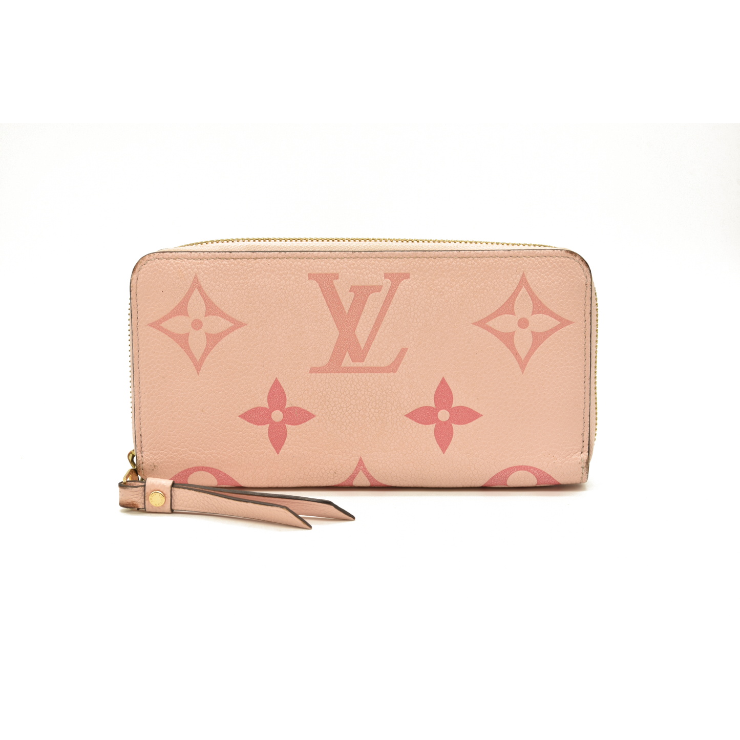 LOUIS VUITTON Empreinte Monogram Giant By The Pool Zippy Wallet Bouton De Rose RFID