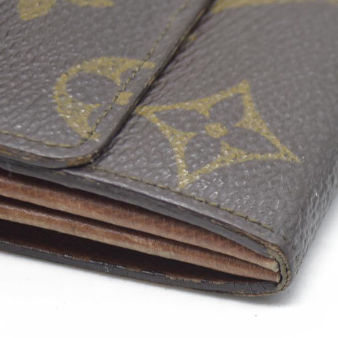 $770 Louis Vuitton Monogram Portefeiulle Sarah Long Bifold Wallet Brown 8901AM