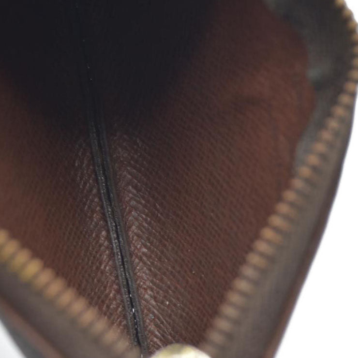 AUCTION $345 Louis Vuitton Monogram Pochette Cles Wallet Coin Purse Brown