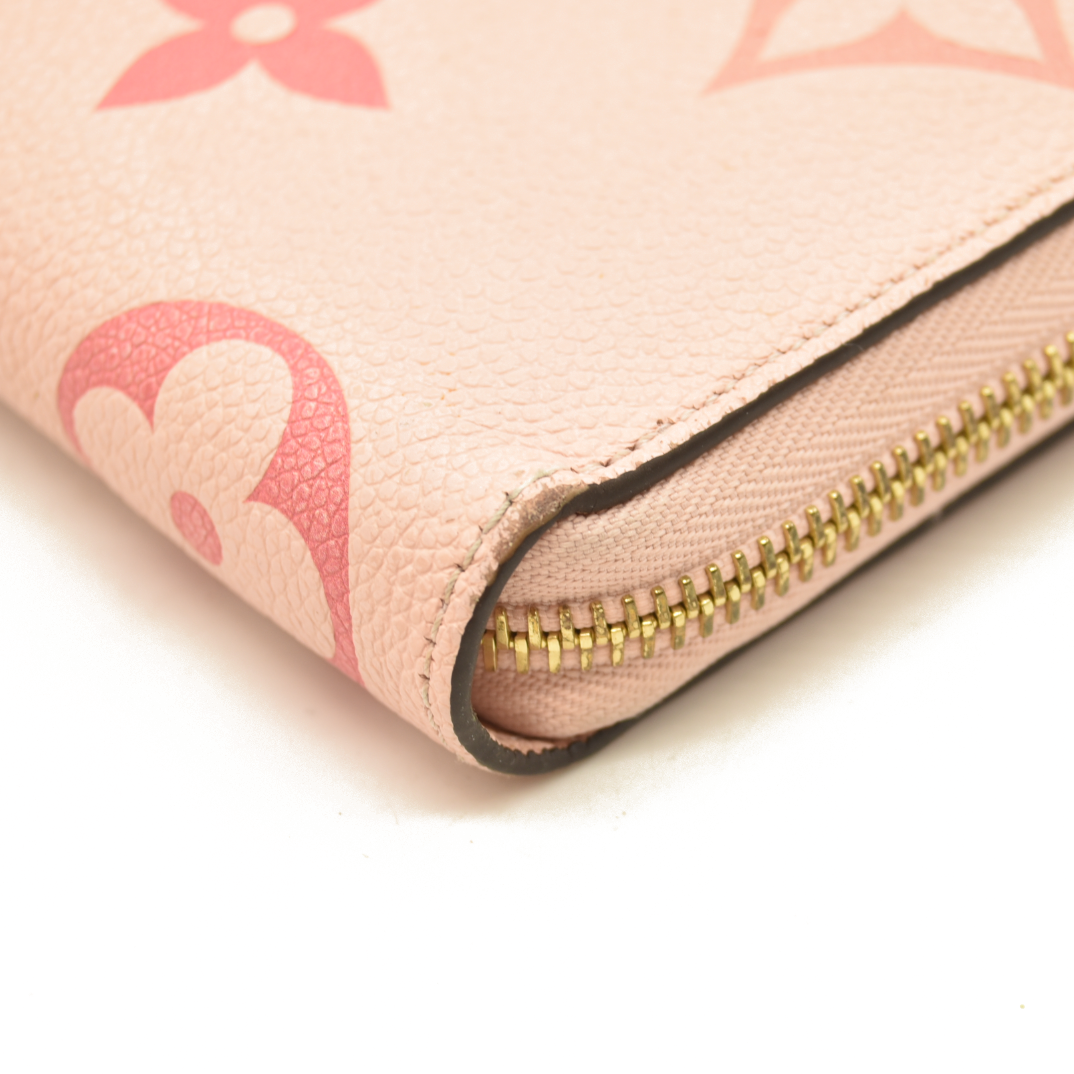 LOUIS VUITTON Empreinte Monogram Giant By The Pool Zippy Wallet Bouton De Rose RFID