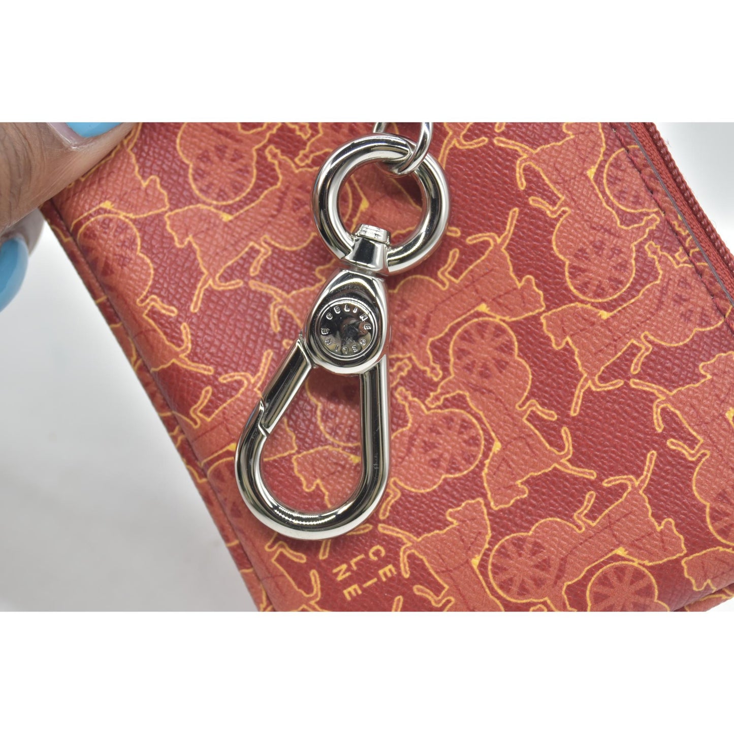 Celine Vintage Le Horse Carriage Key Chain Wallet CONSIGNMENT