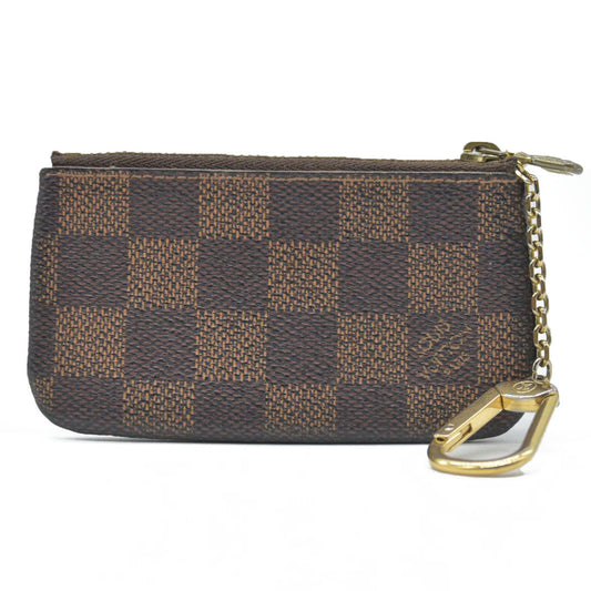 Louis Vuitton Damier Pochette Cles Wallet Coin Purse Brown TA0136