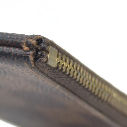 Louis Vuitton Damier Pochette Cles Wallet Coin Purse Brown TA0136