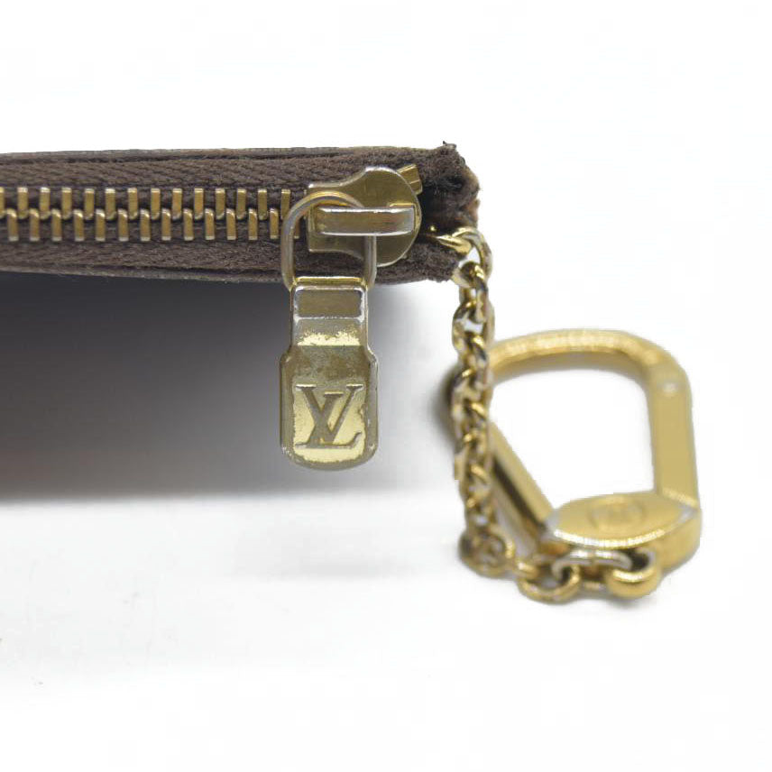 Louis Vuitton Damier Pochette Cles Wallet Coin Purse Brown TA0136