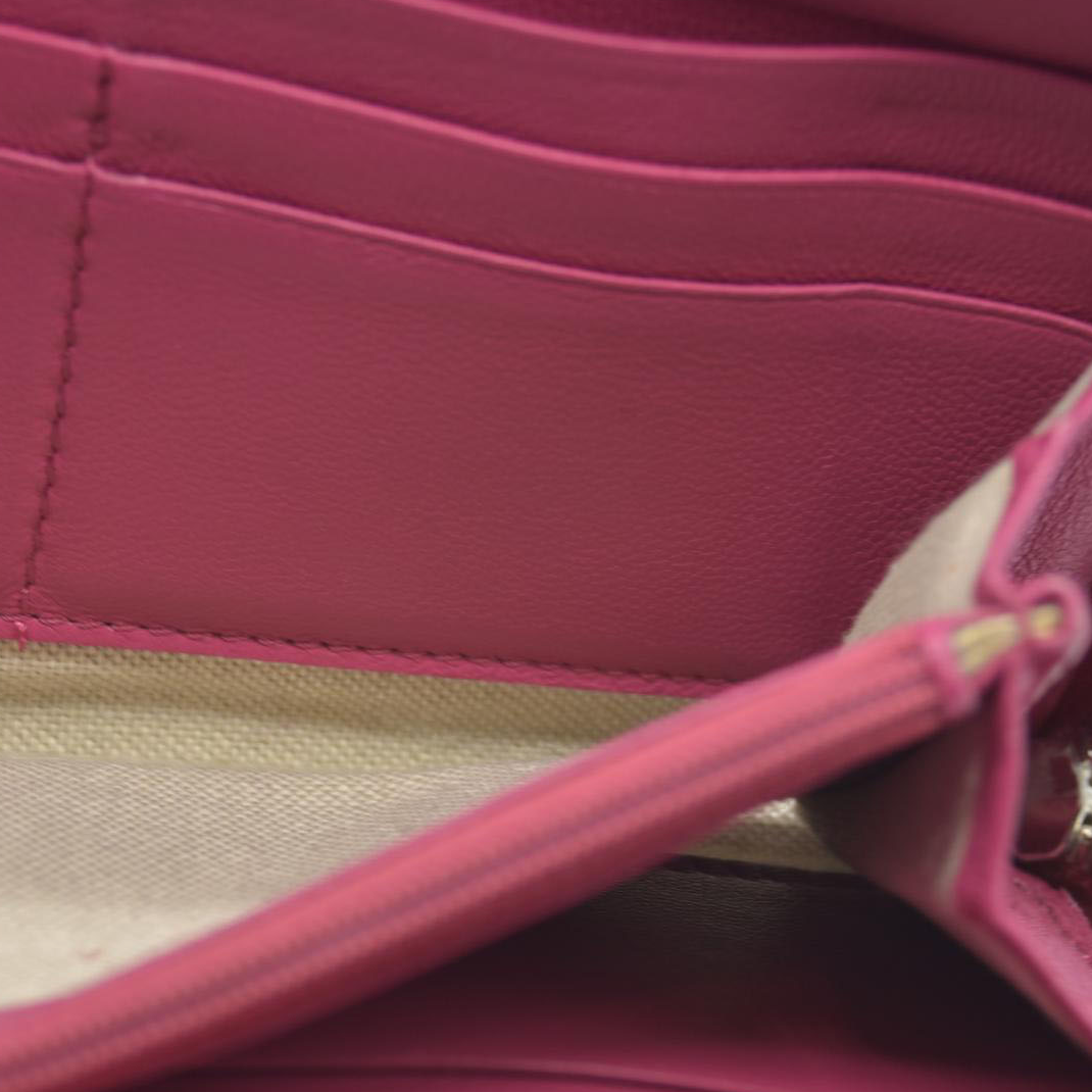 $825 Jimmy Choo Filipa Star-Studded Zip-Around Leather Wallet Pink