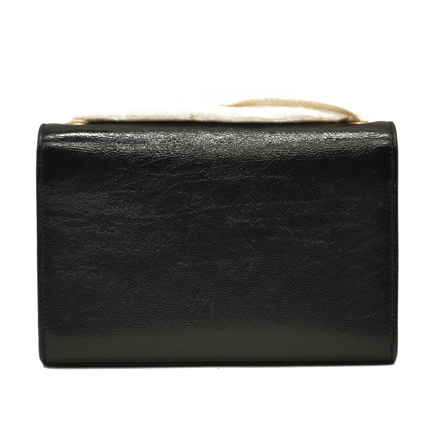 SAINT LAURENT  Grain De Poudre Medium Classic Monogram Kate Satchel Black