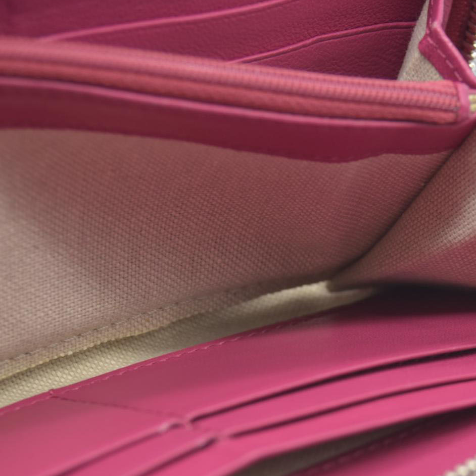 $825 Jimmy Choo Filipa Star-Studded Zip-Around Leather Wallet Pink
