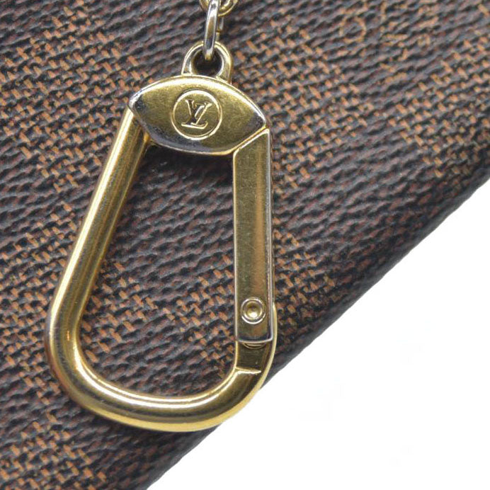 Louis Vuitton Damier Pochette Cles Wallet Coin Purse Brown TA0136