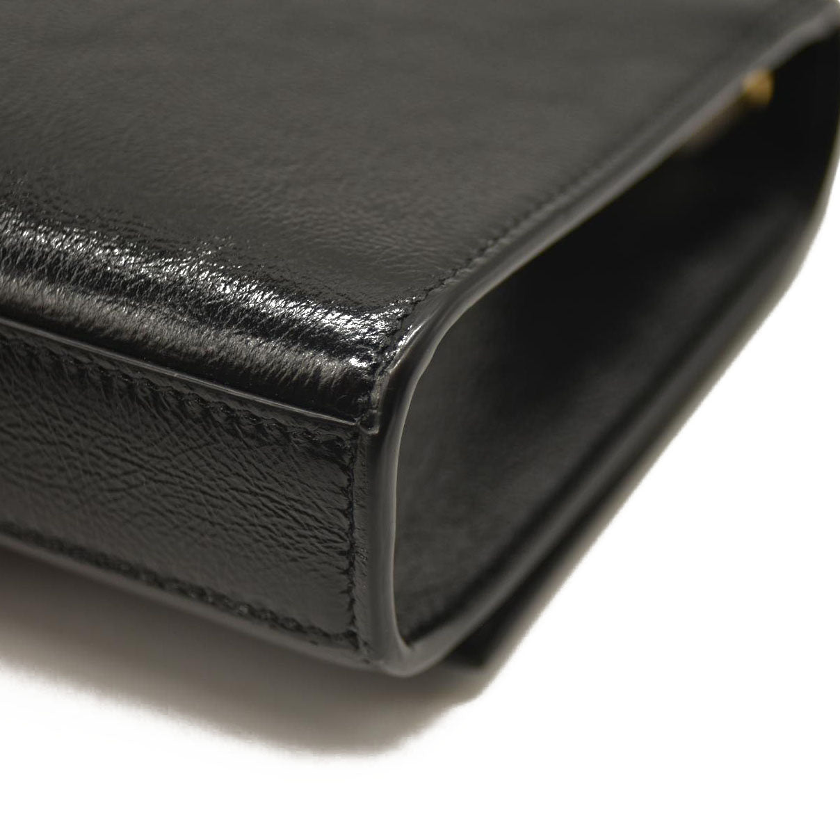 SAINT LAURENT  Grain De Poudre Medium Classic Monogram Kate Satchel Black