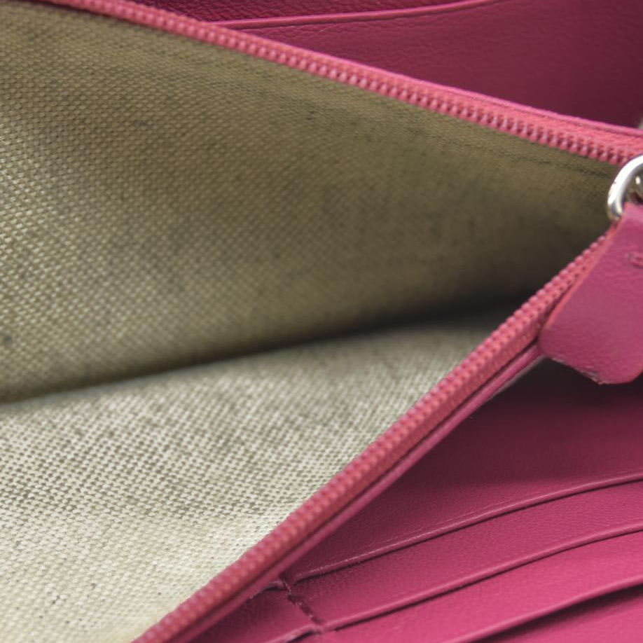 $825 Jimmy Choo Filipa Star-Studded Zip-Around Leather Wallet Pink