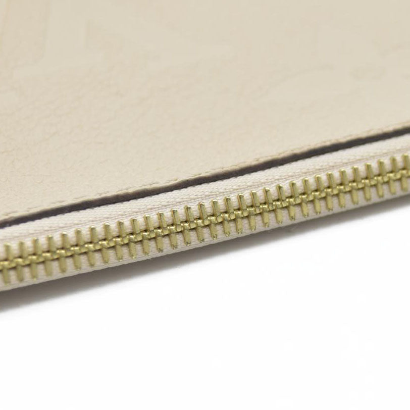 AUCTION $2710 Louis Vuitton  Empreinte Monogram Giant Neverfull MM Pochette Cream