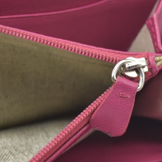 $825 Jimmy Choo Filipa Star-Studded Zip-Around Leather Wallet Pink