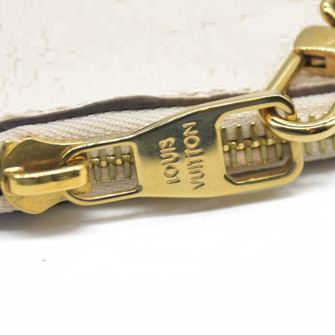 AUCTION $2710 Louis Vuitton  Empreinte Monogram Giant Neverfull MM Pochette Cream