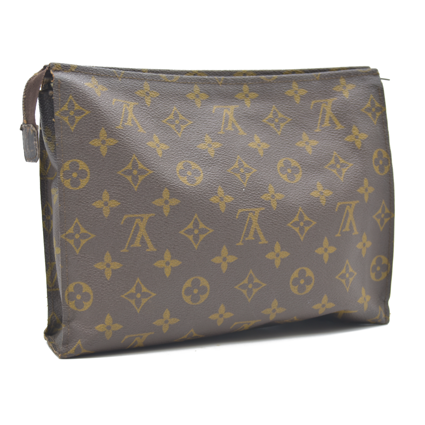 Louis Vuitton Monogram Poche Toilette 26 Cosmetics Pouch Purse Brown