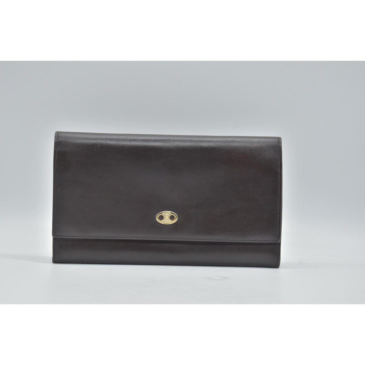 Celine Bifold Kiss Lock Wallet Brown CONSIGNMENT