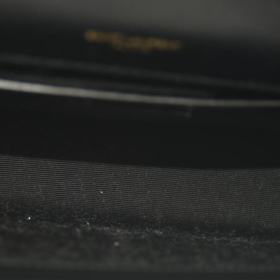 SAINT LAURENT  Grain De Poudre Medium Classic Monogram Kate Satchel Black