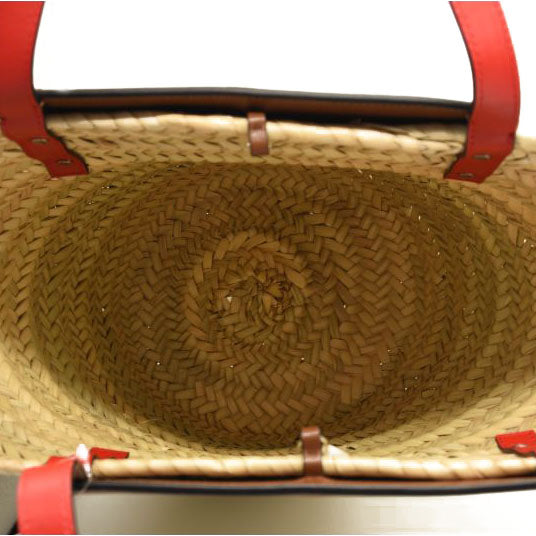 NEW $600 CHRISTIAN LOUBOUTIN Woven Straw Loubishore Tote Beige