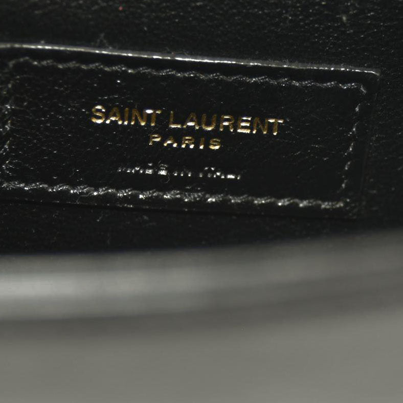 SAINT LAURENT  Grain De Poudre Medium Classic Monogram Kate Satchel Black