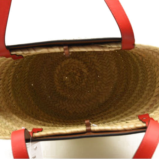 NEW $600 CHRISTIAN LOUBOUTIN Woven Straw Loubishore Tote Beige