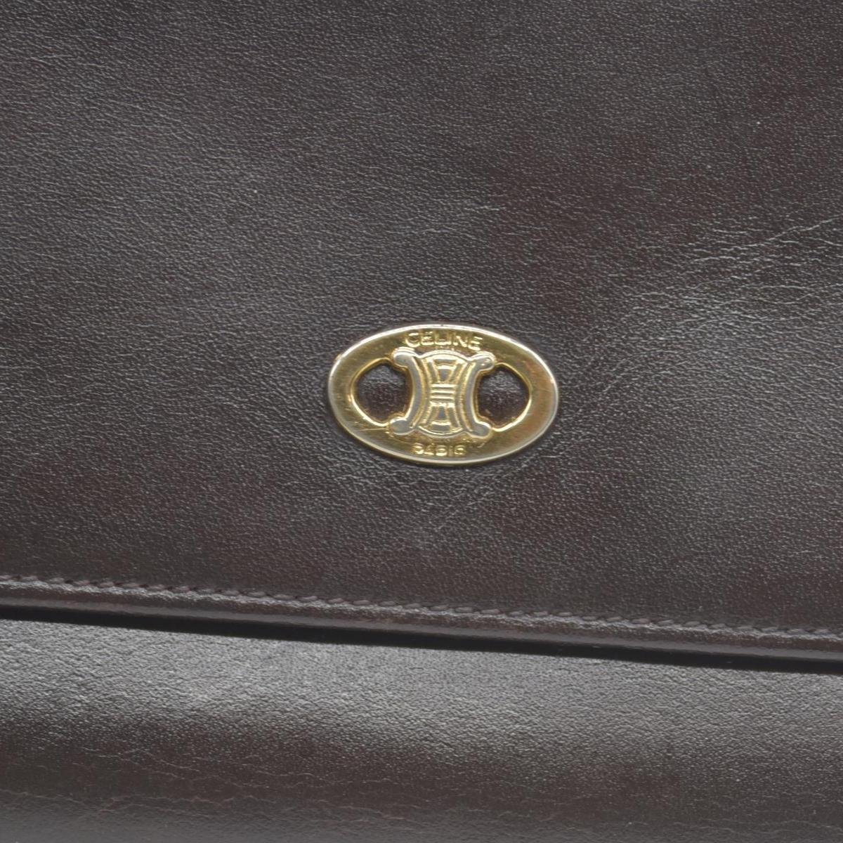 Celine Bifold Kiss Lock Wallet Brown CONSIGNMENT