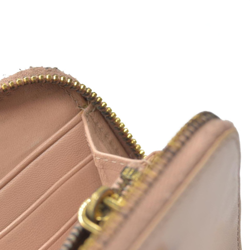 $925 PRADA Logo Ribbon Leather Long Bifold Wallet Light Pink
