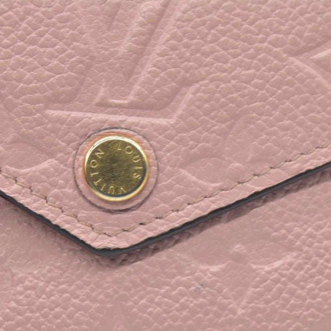 AUCTION $770 Louis Vuitton  Empreinte Zoe Wallet Rose Poudre