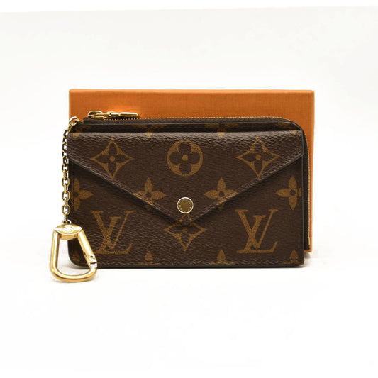 Louis Vuitton  Monogram Recto Verso Card Holder Black RFID Damaged