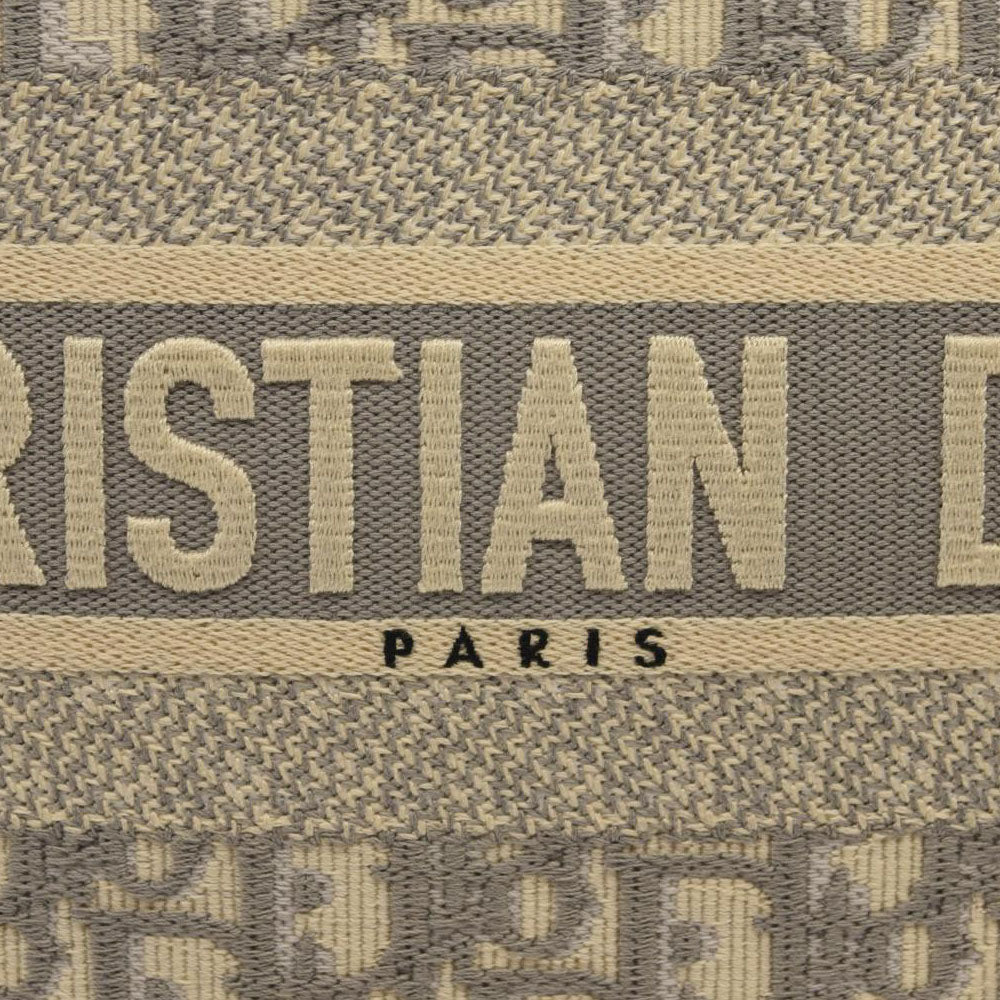 CHRISTIAN DIOR Oblique Medium Book Tote Grey