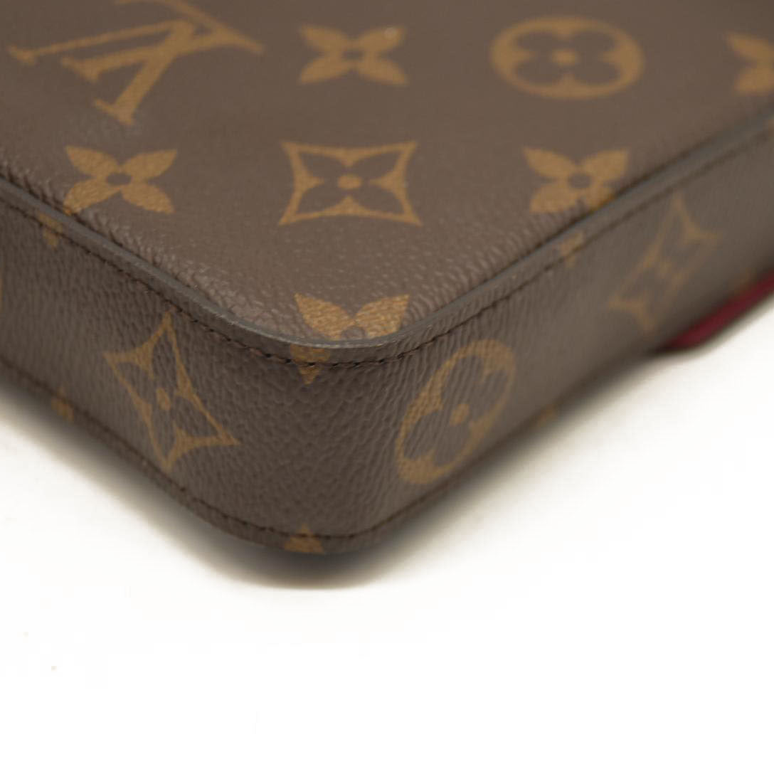 Louis Vuitton  Monogram Pochette Felicie Chain Wallet Fuchsia