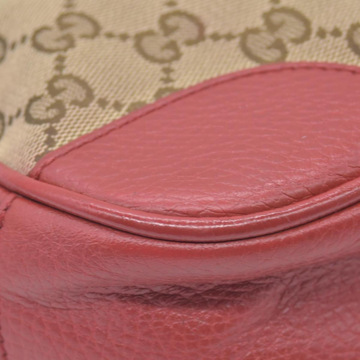 $950 Gucci Monogram Mini Bree Messenger Bag Red
