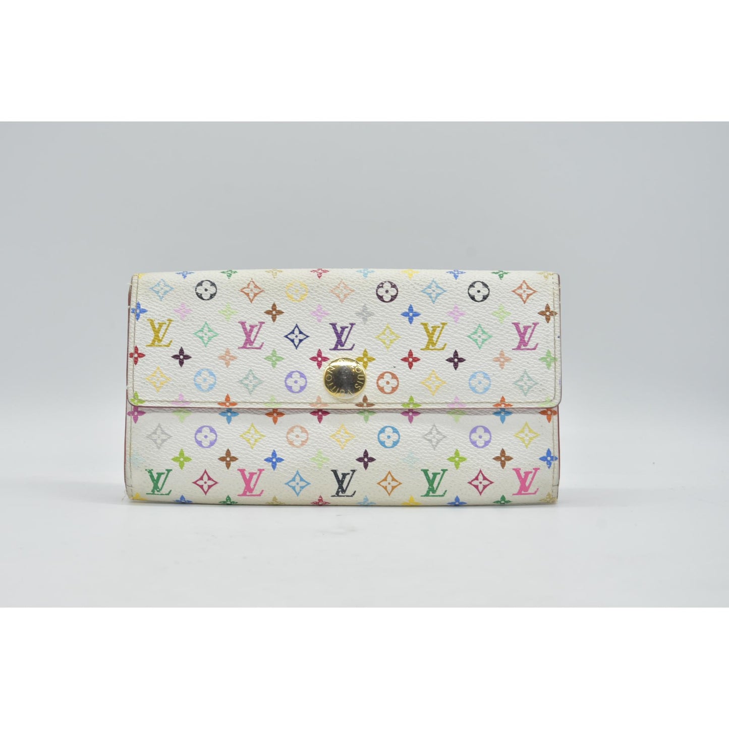 $850 Louis Vuitton Monogram Multicolor Sarah Long Wallet CONSIGNMENT