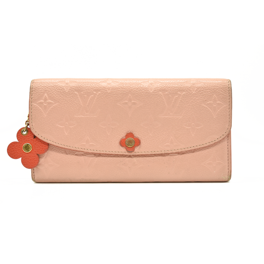 Louis Vuitton  Empreinte Bloom Flower Emilie Wallet Pink CA5118
