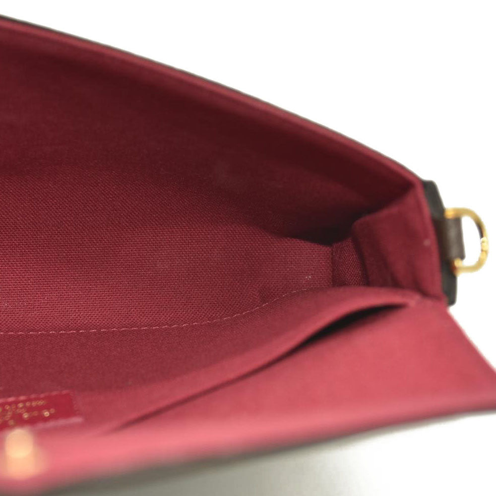 Louis Vuitton  Monogram Pochette Felicie Chain Wallet Fuchsia