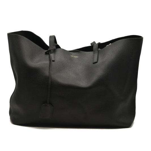 Saint Laurent  Calfskin Large Shopping Tote Dark Grey